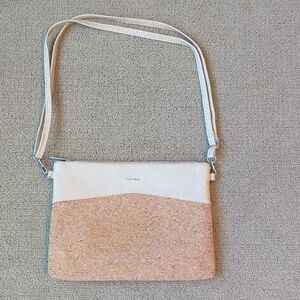 Pixie Mood Nicole Pouch Cream Vegan Leather & Cork Convertible Crossbody‎ Bag